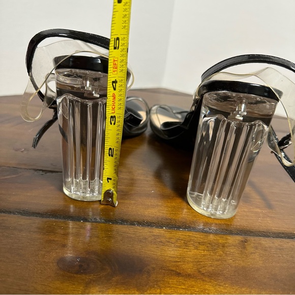 Heart in D Clear Block Sandal Heels - Picture 4 of 6